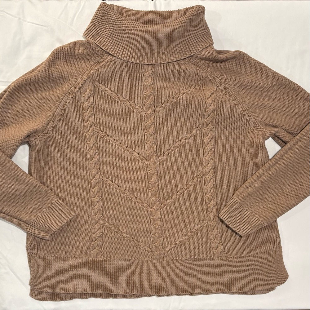 United By Blue Taupe Cotton Turtleneck Sweater XL